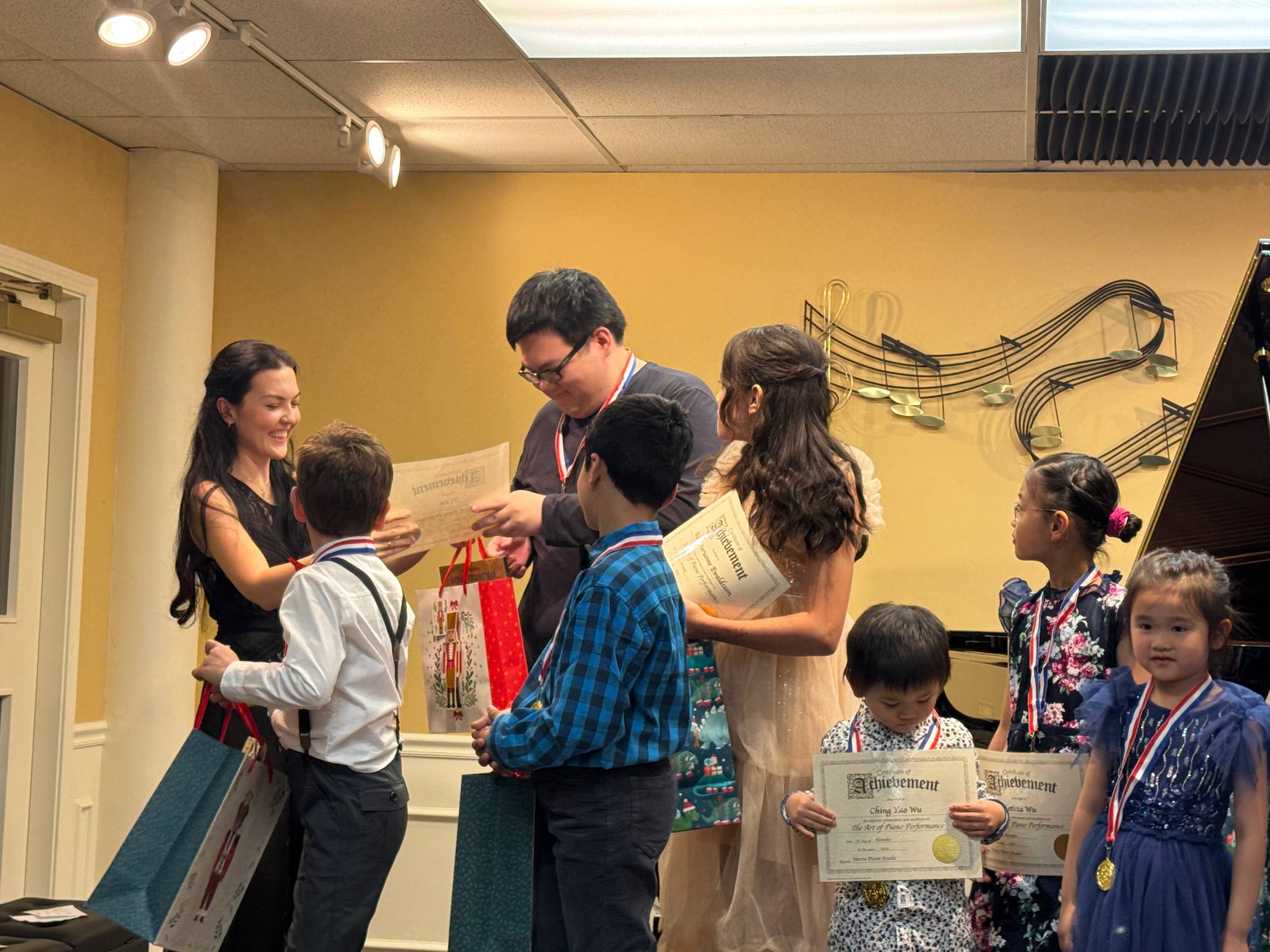 Piano recital performance